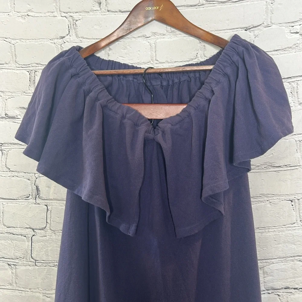 Free People Beach Navy Blue Strapless Maxi Dress Size Large Excellent Condition